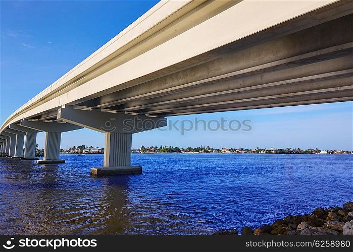 Naples Florida Marco Island bridge view in Florida USA