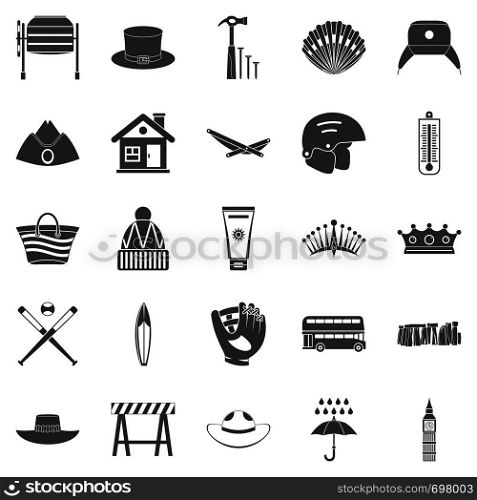Napper icons set. Simple set of 25 napper vector icons for web isolated on white background. Napper icons set, simple style