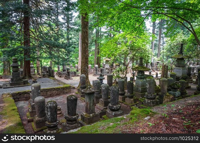 Narabi Jizo graveyard in Kanmangafuchi abyss, Nikko, Japan. Narabi Jizo graveyard, Nikko, Japan