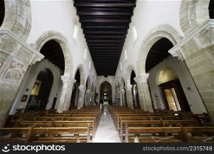 Nardo, historic city in Lecce province, Apulia, Italy. Interior of the cathedral