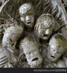 Nardo, historic city in Lecce province, Apulia, Italy. Interior of the cathedral. Sculpture