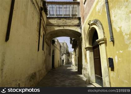 Nardo, historic city in Lecce province, Apulia, Italy. Typical street