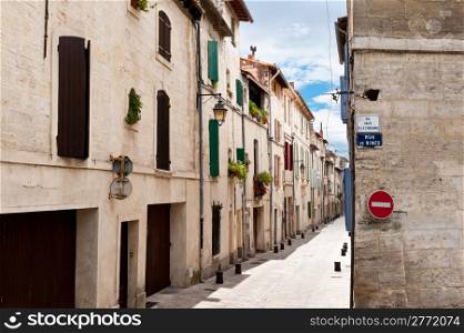 Narrow Alley of French City Beaucaire
