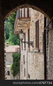 Narrow old street in Italy