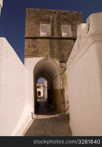 Narrow street in Rhodes Greece