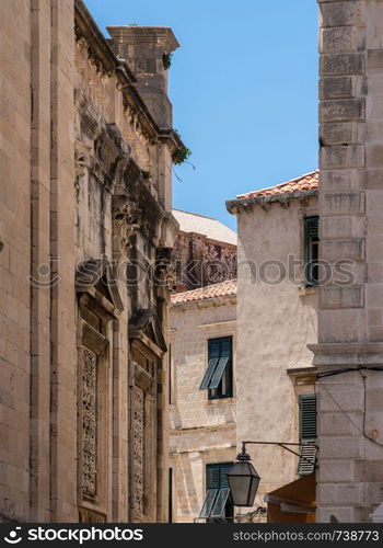 Narrow street in the old town of Dubrovnik in Croatia. Narrow street in Dubrovnik old town