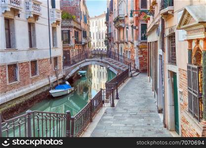 Narrow Streets of Venice. venetian historic canal