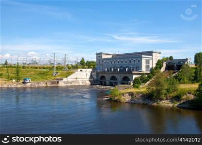 Narva hydroelectric power station a?? is located on the river Narva in the city Ivangorod, the dam part is located in territory of Estonia