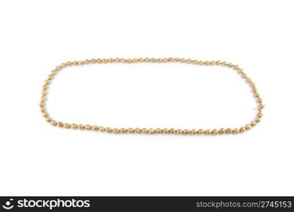 Nascar racing track with a pearl necklace isolated on a white background