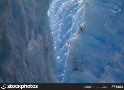 Nasty corner of ice block from Glacier South America