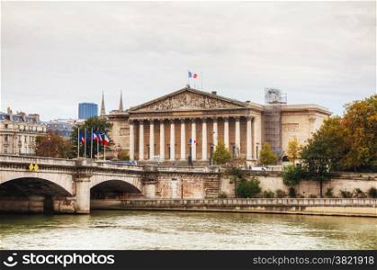 National Assembly (Assemblee Nationale) building in Paris, France
