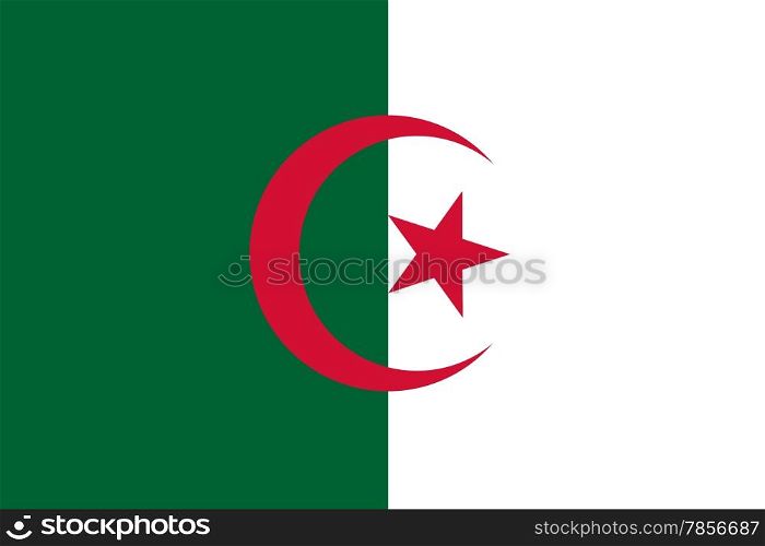 National flag of People&#39;s Democratic Republic of Algeria
