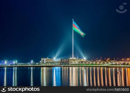 National Flag square in Baku Azerbaijan