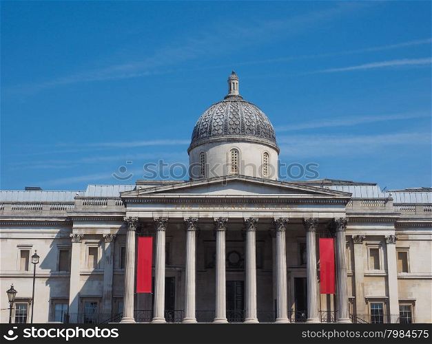 National Gallery in London. The National Gallery in Trafalgar Square in London, UK