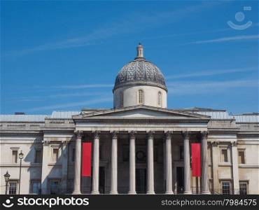 National Gallery in London. The National Gallery in Trafalgar Square in London, UK