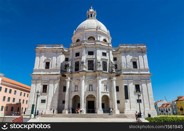National Pantheon in Lisbon (Church of Santa Engracia) in a summer day on July in Lisbon, Portugal