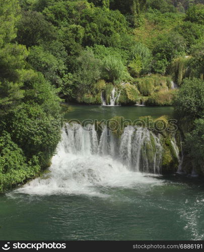National Park KRKA Waterfall in Croatia