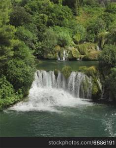 National Park KRKA Waterfall in Croatia