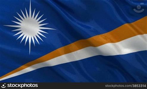 Nationalflagge von den Marshallinseln als Endlosschleife