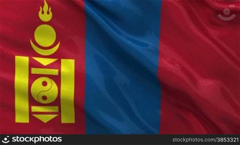 Nationalflagge von der Mongolei als Endlosschleife