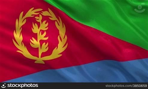 Nationalflagge von Eritrea als Endlosschleife