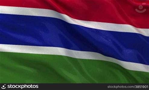 Nationalflagge von Gambia als Endlosschleife