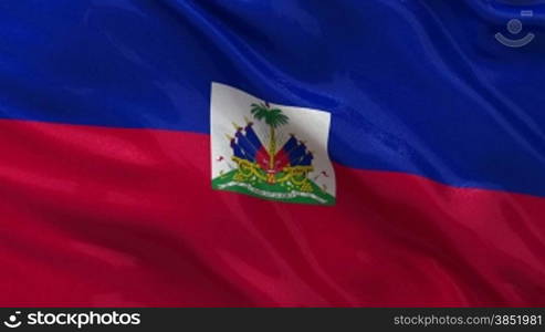 Nationalflagge von Haiti als Endlosschleife