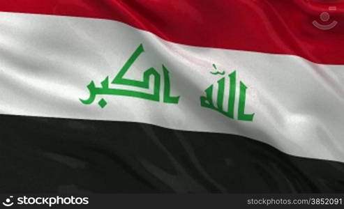 Nationalflagge von Irak als Endlosschleife