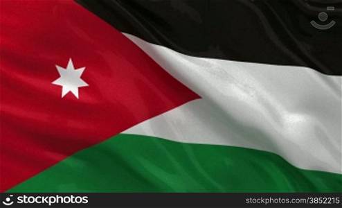 Nationalflagge von Jordanien als Endlosschleife