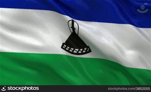Nationalflagge von Lesotho als Endlosschleife