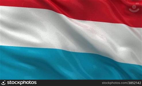Nationalflagge von Luxemburg als Endlosschleife