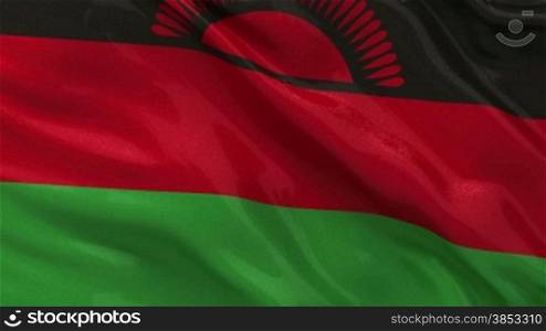Nationalflagge von Malawi als Endlosschleife