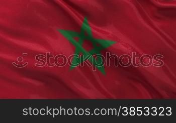 Nationalflagge von Marokko als Endlosschleife
