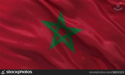 Nationalflagge von Marokko als Endlosschleife