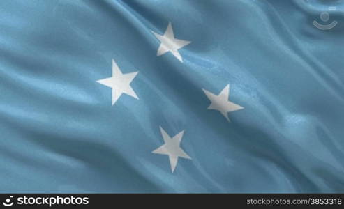 Nationalflagge von Mikronesien als Endlosschleife