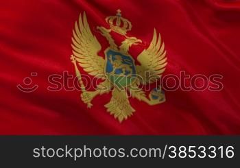 Nationalflagge von Montenegro als Endlosschleife