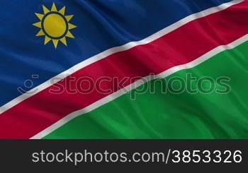 Nationalflagge von Namibia als Endlosschleife