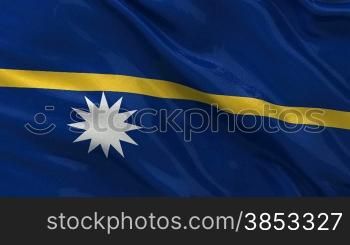 Nationalflagge von Nauru als Endlosschleife