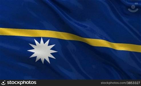 Nationalflagge von Nauru als Endlosschleife