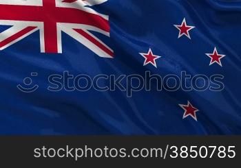Nationalflagge von Neuseeland als Endlosschleife