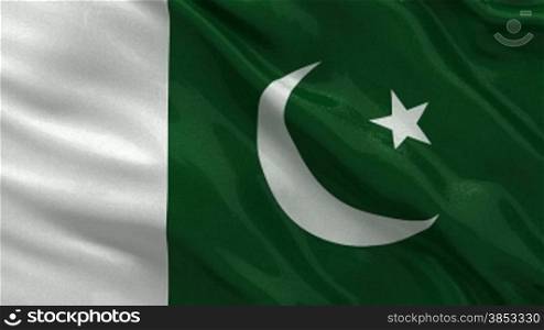Nationalflagge von Pakistan als Endlosschleife
