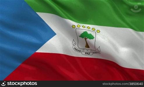Nationalflagge von -quatorialguinea als Endlosschleife