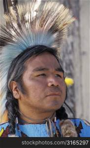 Native American Man in Traditional Dress