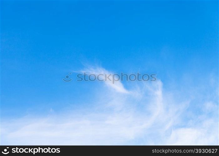 natural background - blue sky with light white clouds over Bratislava in september