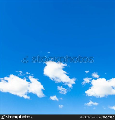 natural background - few white clouds in blue sky in autumn day, Vienna