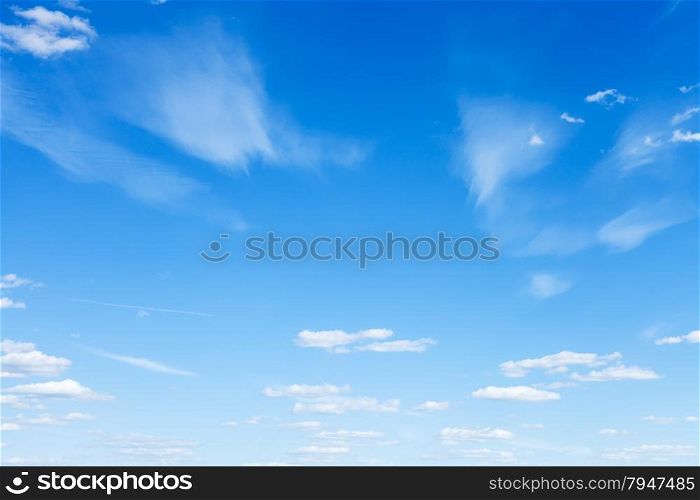 natural background - light blue summer sky with little clouds