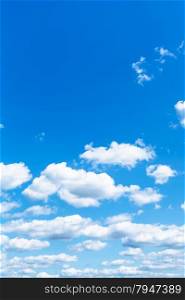 natural background - little white clouds in summer blue sky