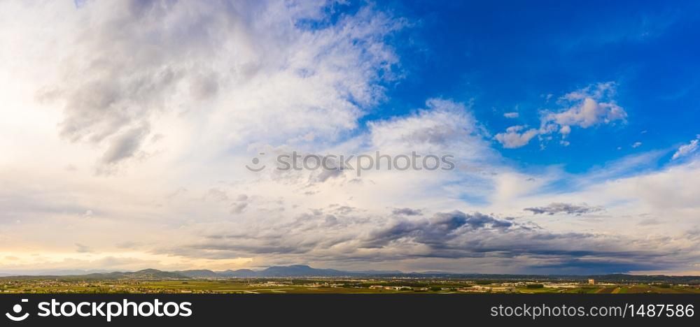 Natural background of the colorful panorama sky, During the time sunrise and sunset. Natural background of the colorful panorama sky, During the sunrise and sunset