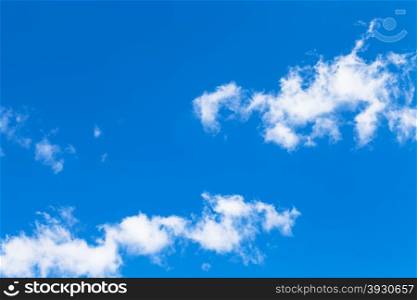 natural background - ragged white clouds in blue sky in autumn day, Vienna