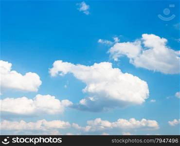 natural background - white clouds in summer blue sky afternoon
